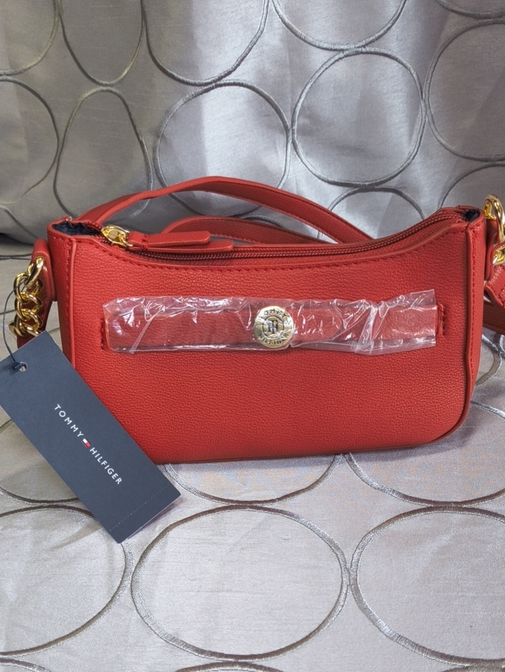 Tommy Hilfiger Red Mini Shoulder Bag with Gold Hardware NWT AH